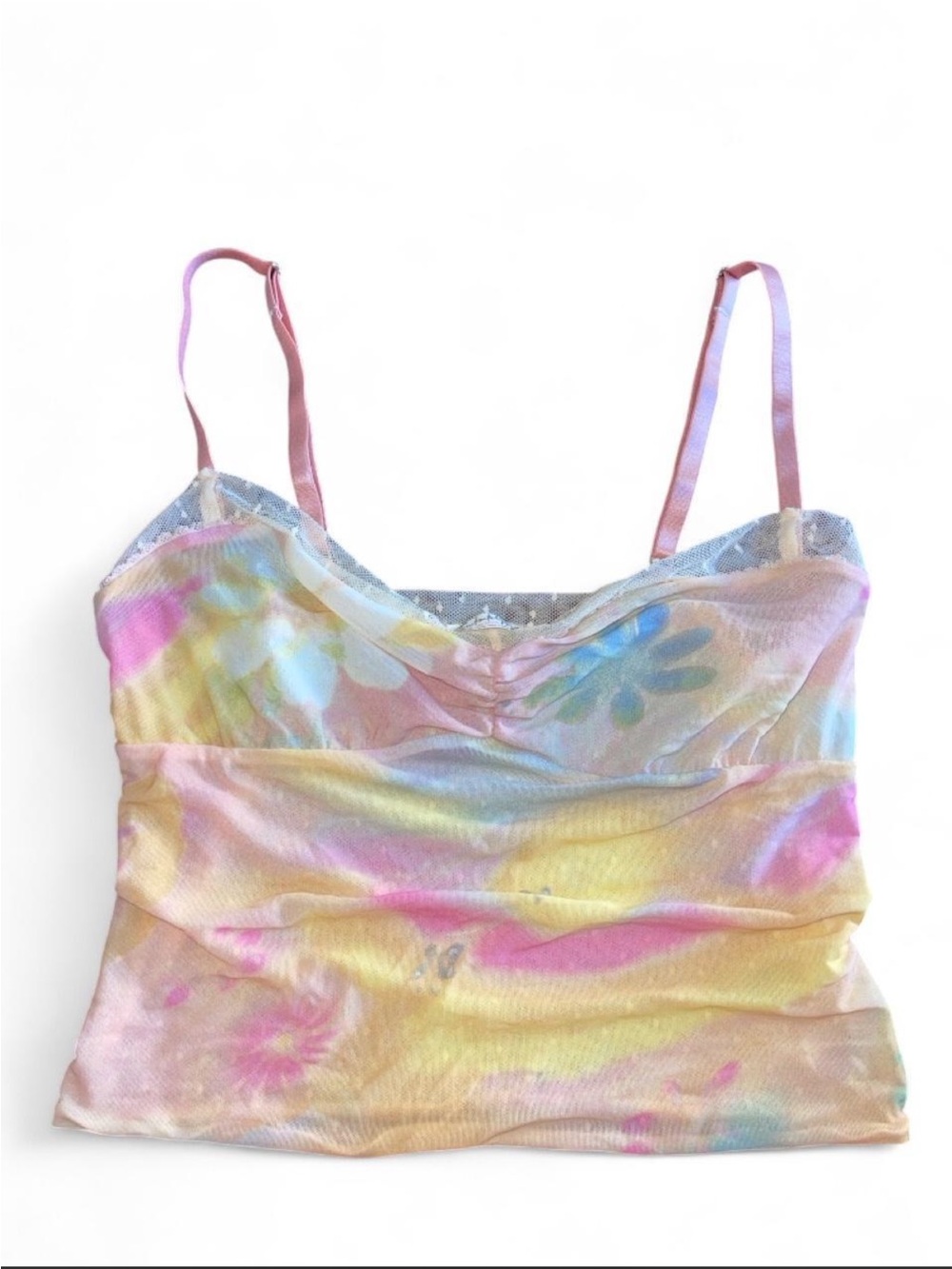 Free People x revolve Pastel Tie-Dye Cami in Pink, Yellow, Blue